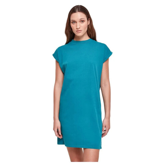 URBAN CLASSICS Extended Shoulder Short Sleeve Short Dress