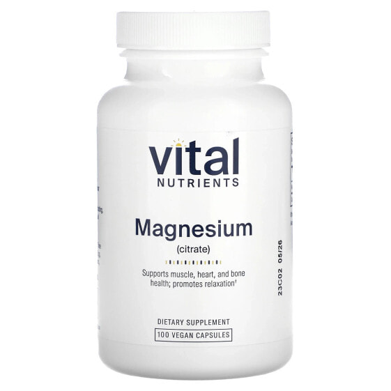 Magnesium (Citrate) , 100 Vegan Capsule