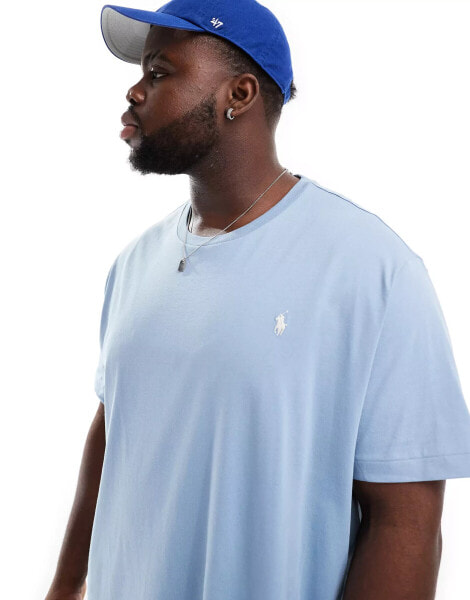 Polo Ralph Lauren Big & Tall icon logo t-shirt in light blue