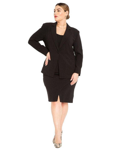 Plus Size The 365 Suit Wrap Pencil Skirt