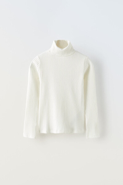 Ribbed turtleneck t-shirt