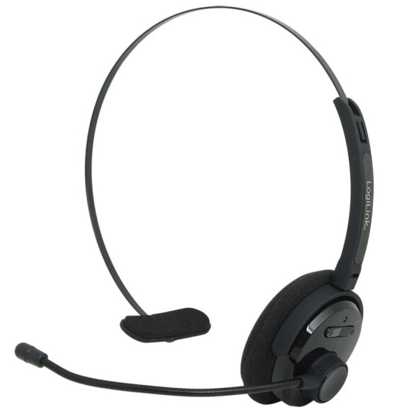 LogiLink BT0027 - Headset - Head-band - Office/Call center - Black - Monaural - Wireless