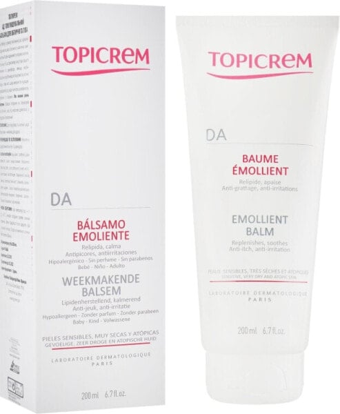 Weichmachender und feuchtigkeitsspendender Gesichts- und Körperbalsam - Topicrem DA Emollient Balm 200 ml