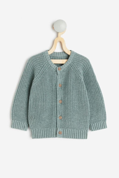 Rib-knit Cardigan