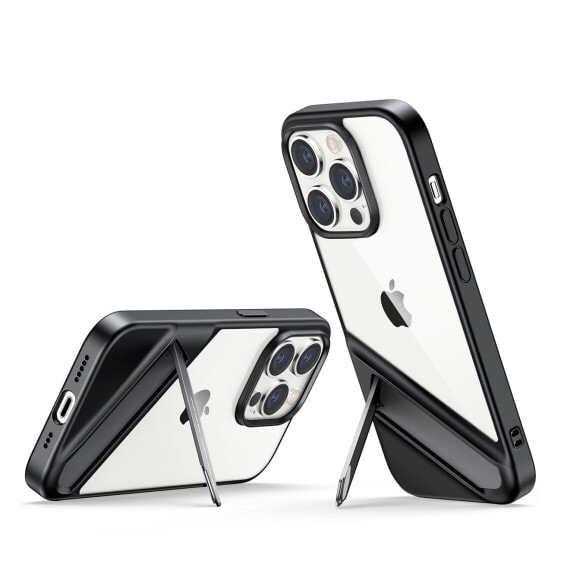 Чехол для смартфона UGreen с желовой рамкой и подставкой для iPhone 14 Pro - Черный