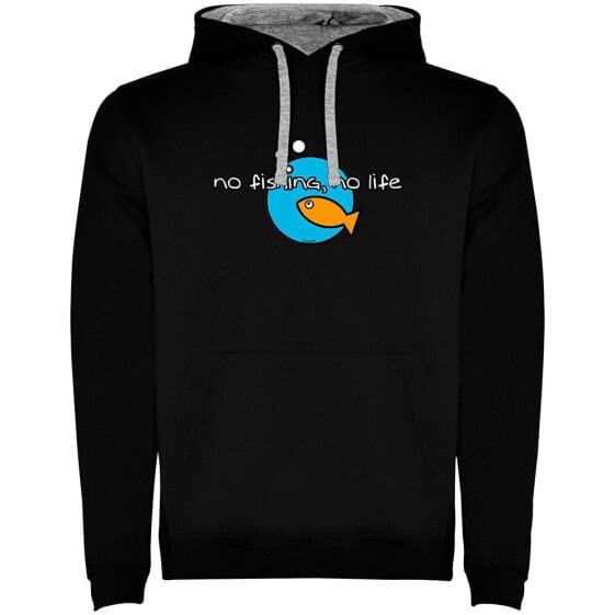 KRUSKIS No Fishing No Life Two-Colour hoodie
