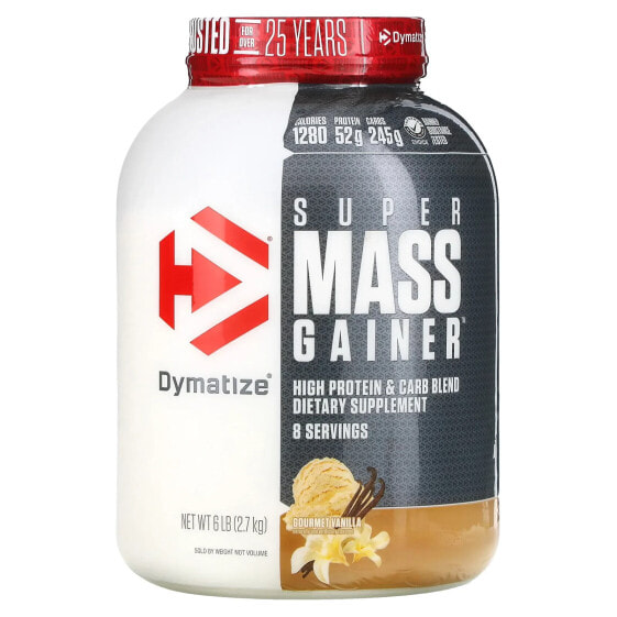 Dymatize, Super Mass Gainer, ванильный вкус, 2,7 кг (6 фунтов)