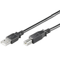Wentronic Goobay USB 2.0 Hi-Speed Cable, black, 3m, 3 m, USB A, USB B, USB 2.0, 480 Mbit/s, Black