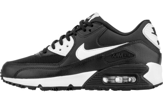 Nike Air Max 90 Essential 气垫 低帮 跑步鞋 女款 黑白 / Кроссовки Nike Air Max 90 Essential 616730-023