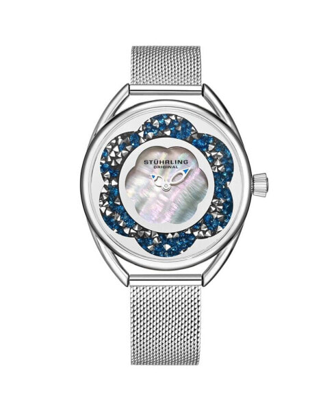 Часы и аксессуары Stuhrling женские наручные Серебристый Тональный Mesh Stainless Steel Bracelet 38 мм.
