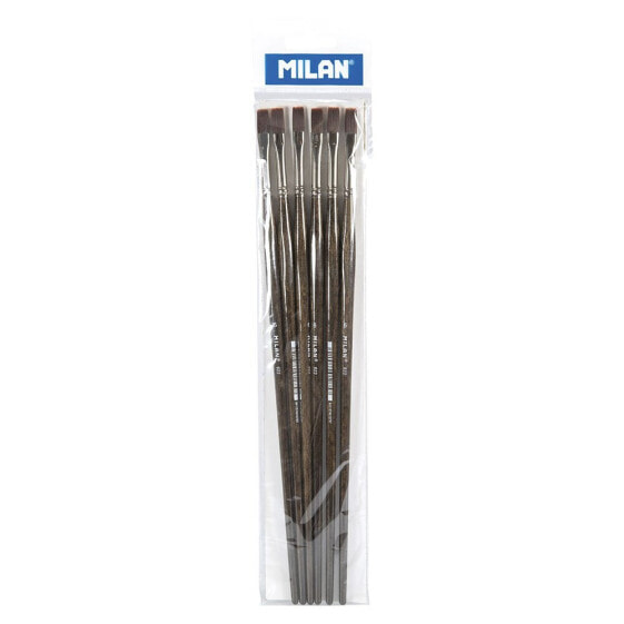 MILAN Flat Synthetic Bristle Paintbrush With Ergonomic Handle Series 822 No. 6