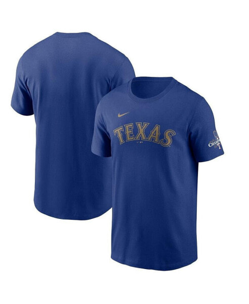 Men's Royal Texas Rangers 2024 Gold Collection Wordmark T-Shirt