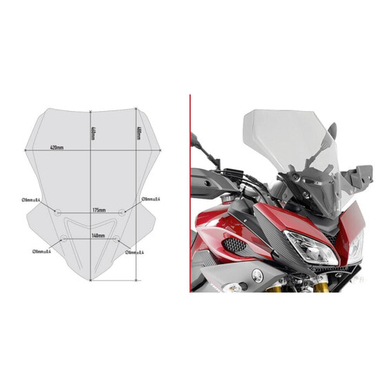 GIVI D2122S Yamaha MT-09 Tracer Windshield