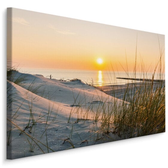 Leinwandild Sonnenuntergang STRAND Meer