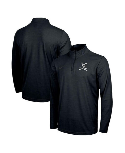 Men's Black Virginia Cavaliers Dark Mode Intensity Logo Quarter-Zip Performance Jacket