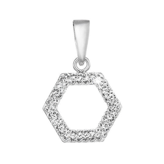 Silver pendant with Swarovski crystals 74073.1