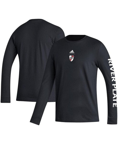 Men's Black Club Atlético River Plate Team Crest Long Sleeve T-Shirt