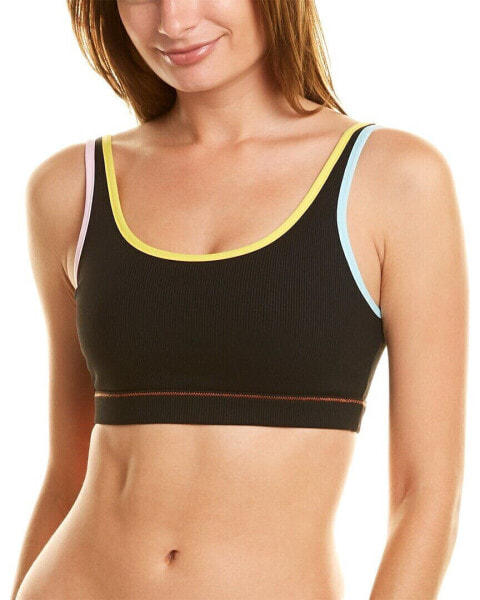 Solid & Striped Sport High Tide Ribbed Bra Women's Black Xxs