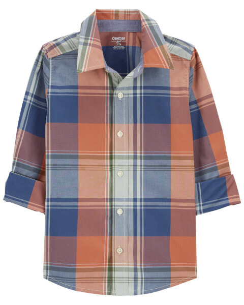 Kid Plaid Button-Front Shirt 5