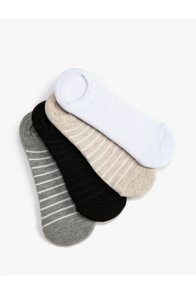 Çizgili 4'lü Sneaker Çorap Seti