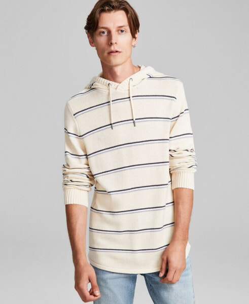 Men's Regular-Fit Stripe Hooded Sweater, Created for Macy's