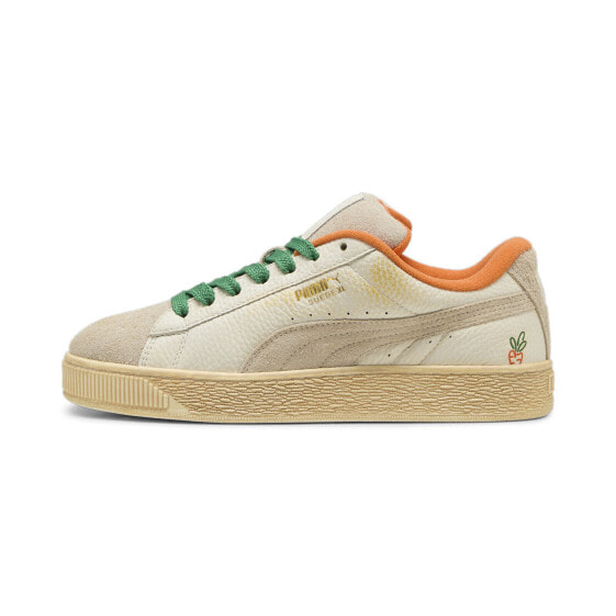 Puma Suede Xl 2 Carrots Lace Up Mens White Sneakers Casual Shoes 39880101