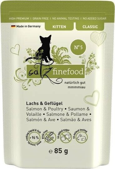 Catz Finefood Catz Finefood Karma Dla Kociąt Łosoś Drób 85g