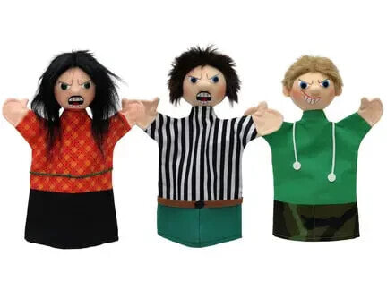 Мягкие игрушки Pintado & Lacado Набор рукавичных кукол Грустная семья 3 шт.