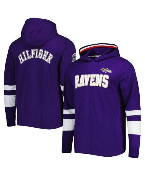 Men's Purple, White Baltimore Ravens Alex Long Sleeve Hoodie T-shirt