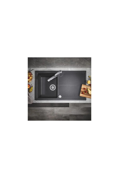 Раковина Grohe K400 Kuvars Kompozit 50 -c 86/50, Гранит Черный цвет 31640ap0