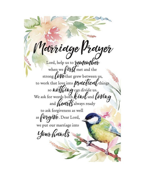 Marriage Prayer Woodland Grace Series Wood Plaque with Easel, 6" x 9"