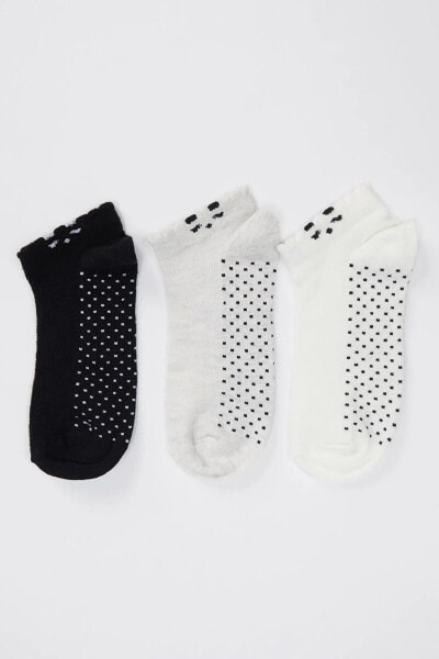 Kadın Karma Desenli Patik Çorap 3'Lü R8339AZ20AU