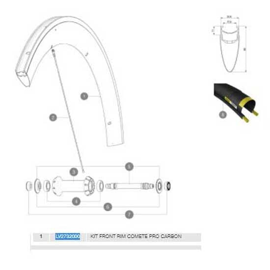 MAVIC Comete Pro Carbon Front Rim kit