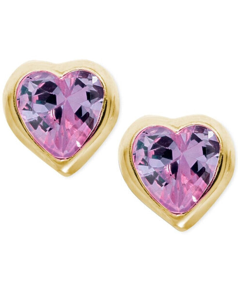 Серьги Macys Purple Cubic Zirconia Heart