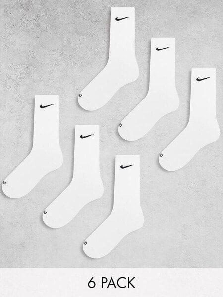 Nike Training Everyday Plus Cushioned 6 pack socks in white