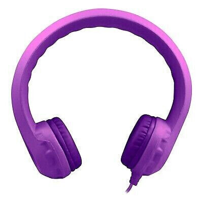 HamiltonBuhl Flex-Phones Single Construction Foam Headphones, Purple