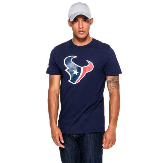 Мужская спортивная футболка синяя с логотипом NEW ERA Houston Texans Team Logo Short Sleeve T-Shirt