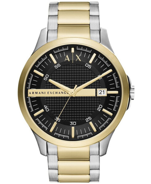 Men's Hampton Three Hand Date Two-Tone Stainless Steel Watch 46mm