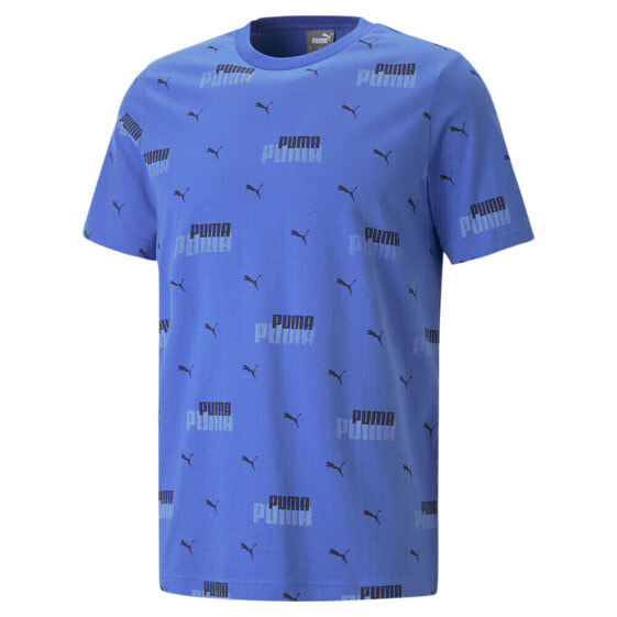 Puma Essential Logo Power Graphic Crew Neck Short Sleeve T-Shirt Mens Blue Casua