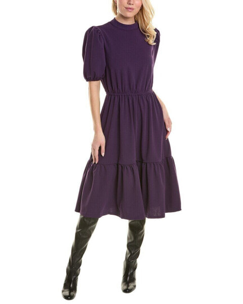 Leota Miranda Midi Dress Women's Purple Xs