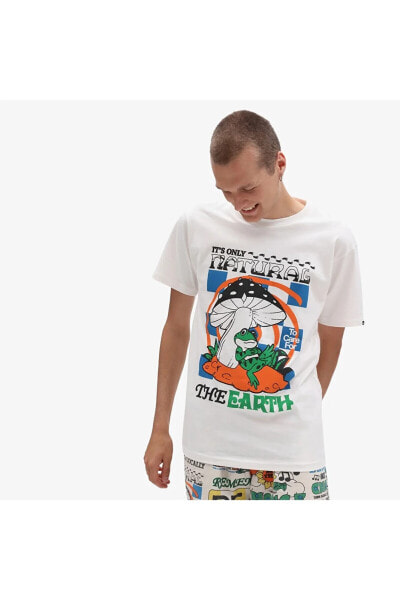 Eco Positivity Erkek Krem T-shirt