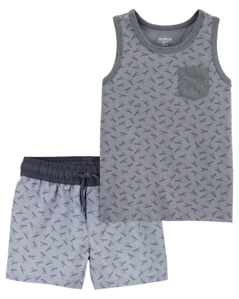 Toddler 2-Piece Graphic Tank & Active Shorts Set 2T