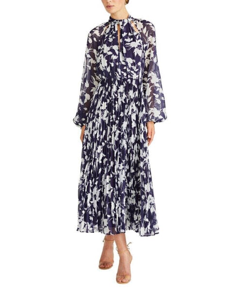 Ml Monique Lhuillier Abbie Chiffon Maxi Dress Women's 8