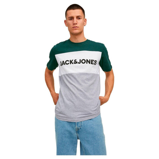 Футболка мужская Jack & Jones с логотипом и блокировкой, с короткими рукавами