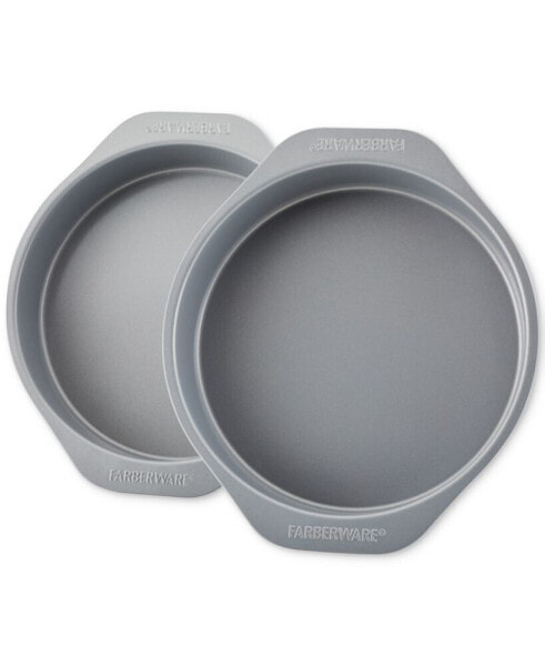 GoldenBake Bakeware Nonstick Round Cake Pan Set, 2-Piece, Gray