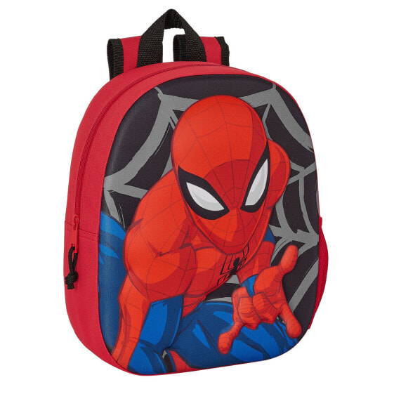 Детский рюкзак Spider-Man 3D Чёрный Красный 27 x 33 x 10 см