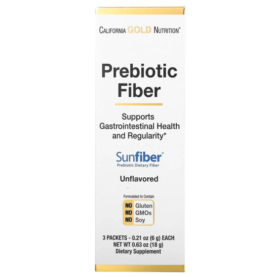 Prebiotic Fiber, 3 Packets, 0.21 oz (6 g) Each
