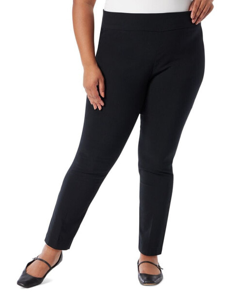 Plus Size Solid Pull-On Trousers