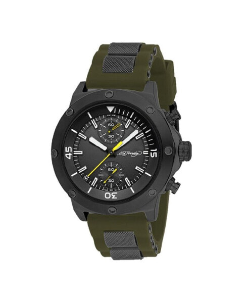 Men's Olive Silicone Strap Watch 52mm