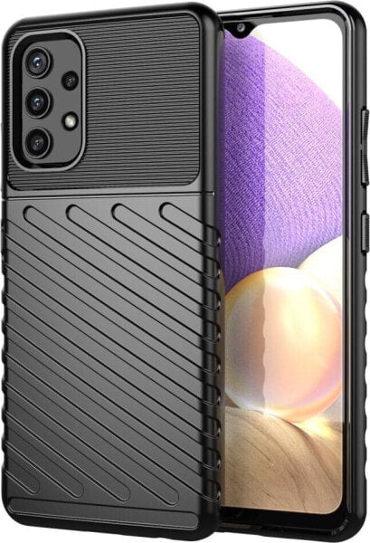 Hurtel Thunder Case elastyczne pancerne etui pokrowiec Samsung Galaxy A32 4G czarny